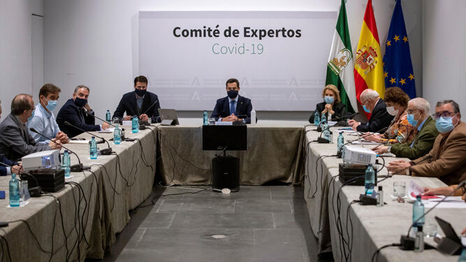El comité de expertos andaluz, en una reunión previa.