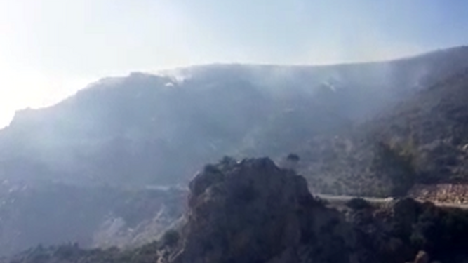 Imagen del incendio en Gualchos-Castell de Ferro