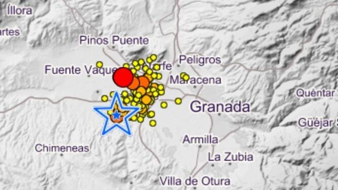 Réplicas de terremotos en Granada