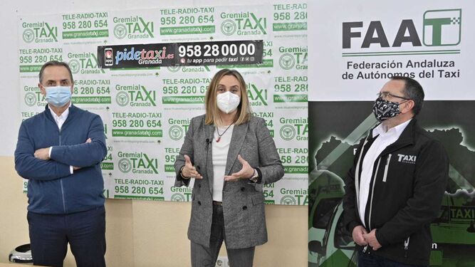 Marifrán Carazo explica la modernización del taxi a los dos colectivos principales