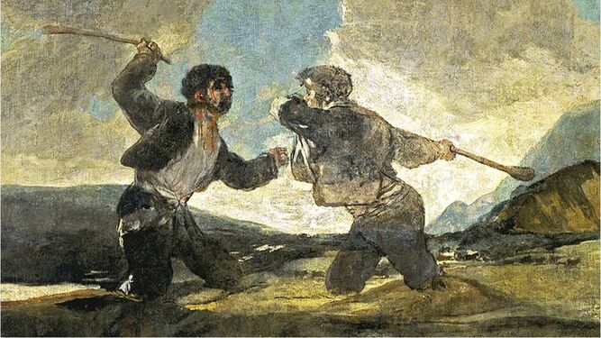 Goya. Duelo a garrotazos. Museo del Prado.