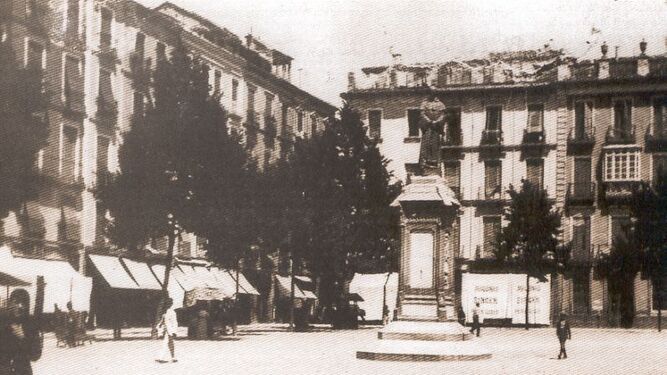 Comerciantes en la Plaza de Bibarrambla 1900