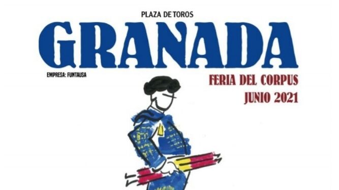 Cartel de las corridas de toros para la Feria del Corpus Granada 2021