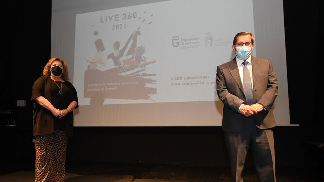 Fátima Gómez y José Entrena durante la presentación de Live 360º