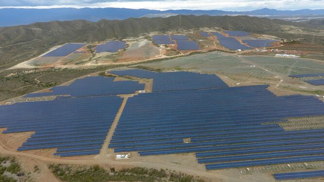 Estado actual de la instalación fotovoltaica La  Cabrita  en Tabernas.