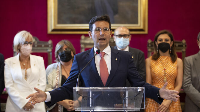 Cuenca, en su comparecencia de prensa tras ser anunciado alcalde