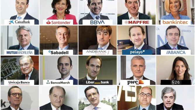 Lo 20 de directivos más relevantes del sector financiero español.
