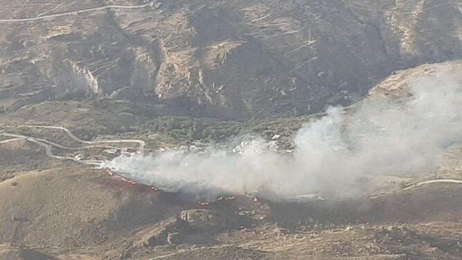Imagen del incendio en Murtas.