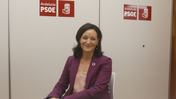 Rafaela Crespín en la sede del PSOE de Córdoba.