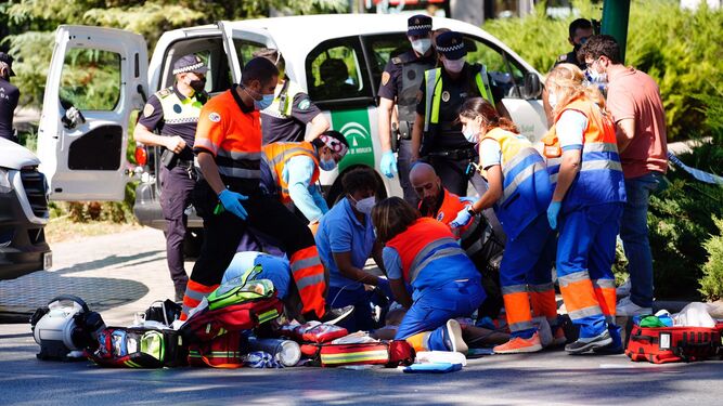Muere un hombre atropellado por un camión junto al Palacio de Congresos de Granada