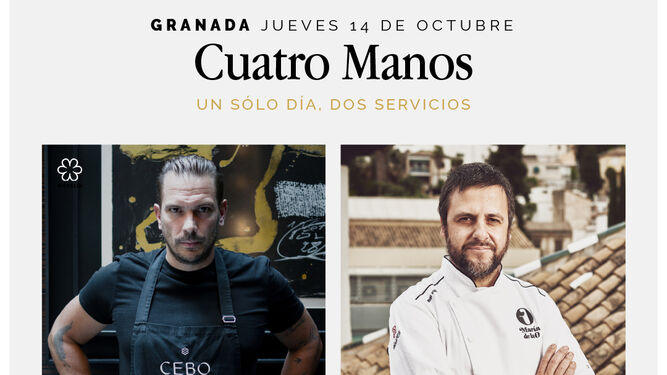 El chef Aurelio Morales, estrella Michelín, cocina en Granada con Chechu González en el restaurante María de la O