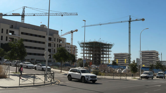 Viviendas en construcción en la nueva zona de expansión de Albayda