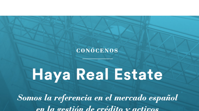 Página web de Haya Real State.