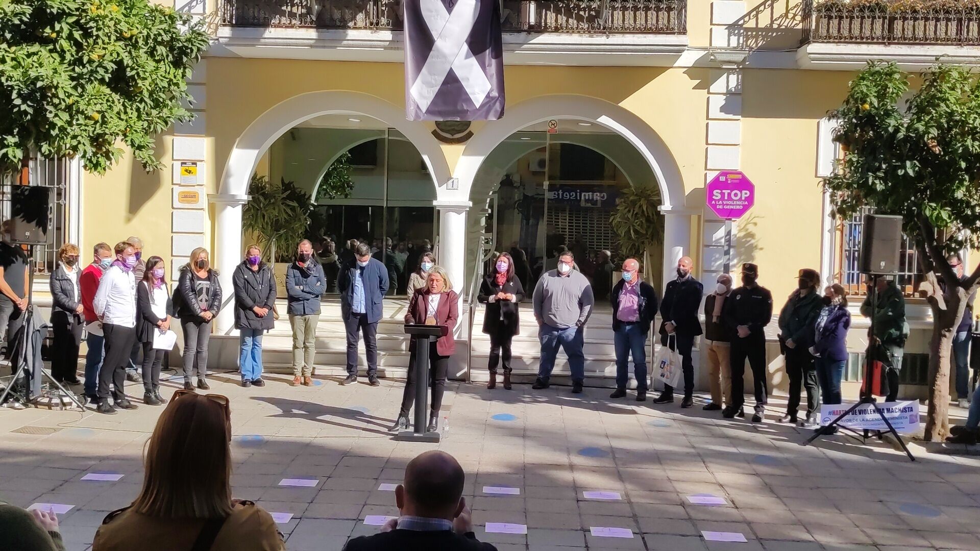 Fotos: las im&aacute;genes de la ma&ntilde;ana del D&iacute;a Internacional por la Eliminaci&oacute;n de la Violencia Contra las Mujeres en Granada