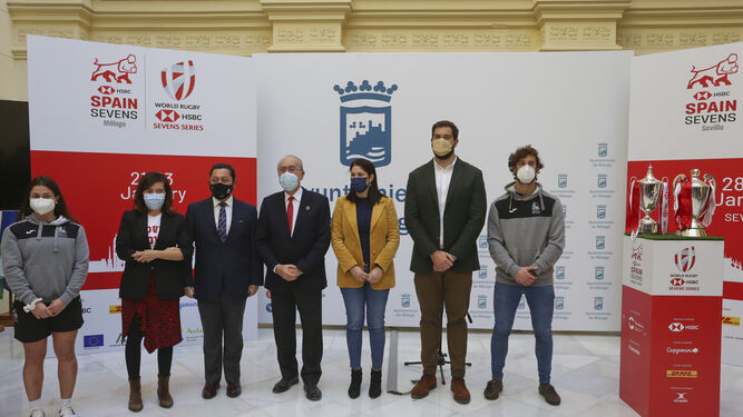 La presentación de las HSBC World Rugby Sevens Series en Málaga.