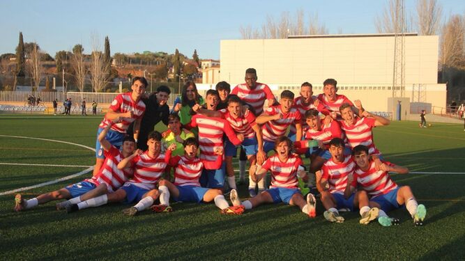 Plantilla del Granada CF juvenil tras eliminar al Leganés