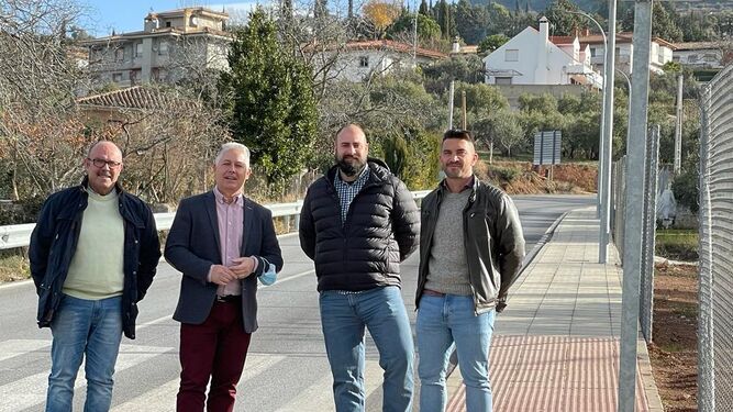 Visita a las obras de la carretera de Nívar financiadas por la Diputación.