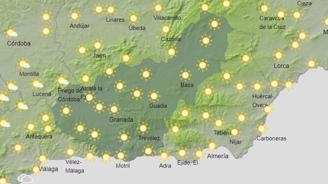 Predicción del tiempo en Granada para este lunes