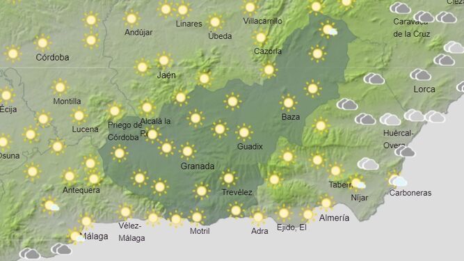 Previsión del tiempo para este martes en Granada