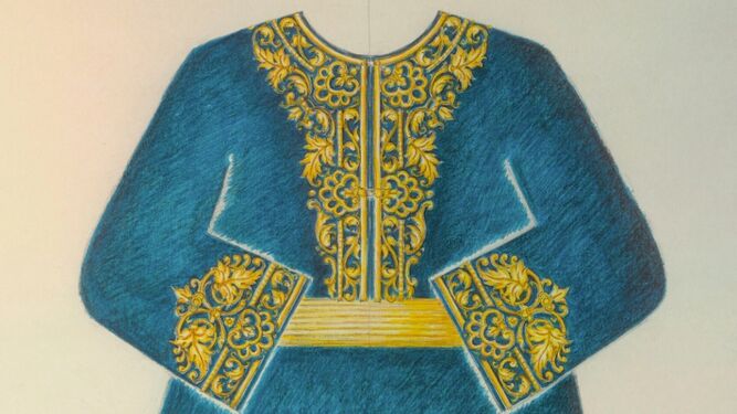 El diseño de Javier Sánchez de los Reyes para la túnica de Jesús ante Anás.