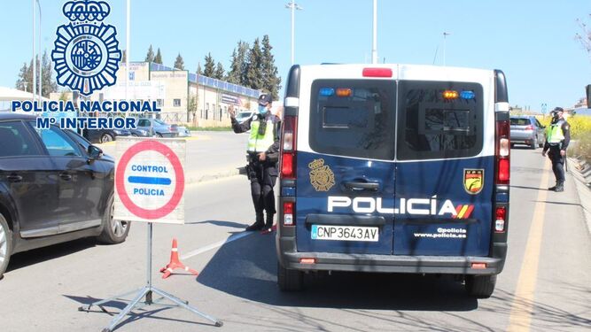 Control policial en Granada
