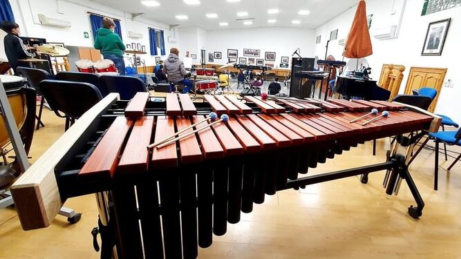 Imagen de la marimba comprada para la Escuela de Música de Cúllar Vega