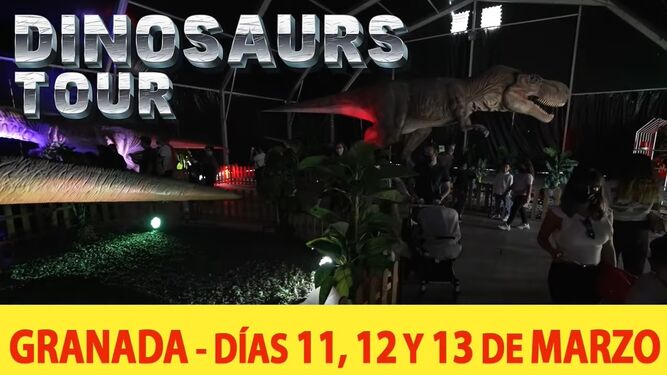 Dinosaurs Tour, la mayor exposición de dinosaurios animatrónicos, llega a Granada