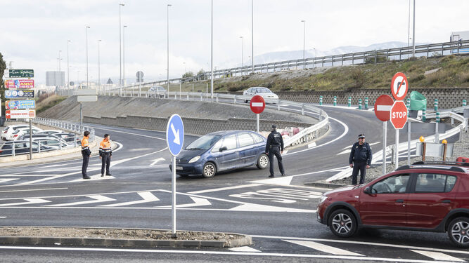 Imagen del vial inaugurado este miércoles en la salida de la Autovía de Circunvalación de Granada