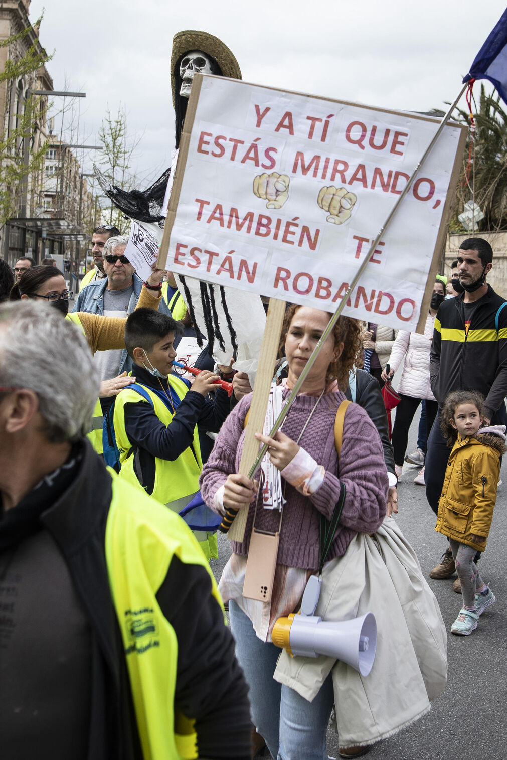 As&iacute; ha sido la huelga de los transportistas en Granada, en im&aacute;genes
