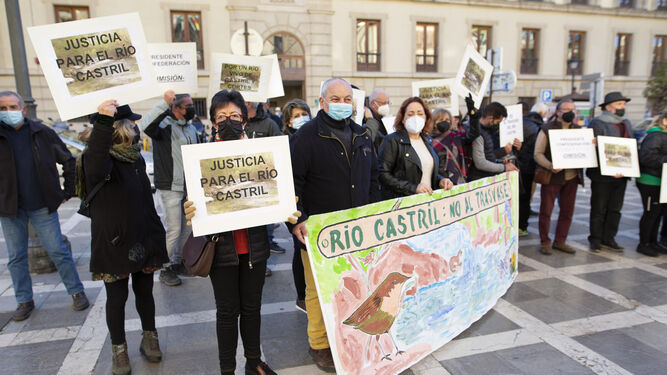 Protesta en contra del trasvase del rio Castril en Granada