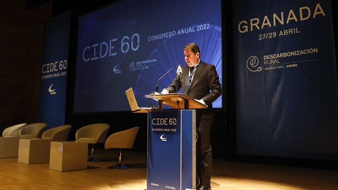 Gerardo Cuerva, durante su intervención en el congreso anual de CIDE celebrado en Granada.