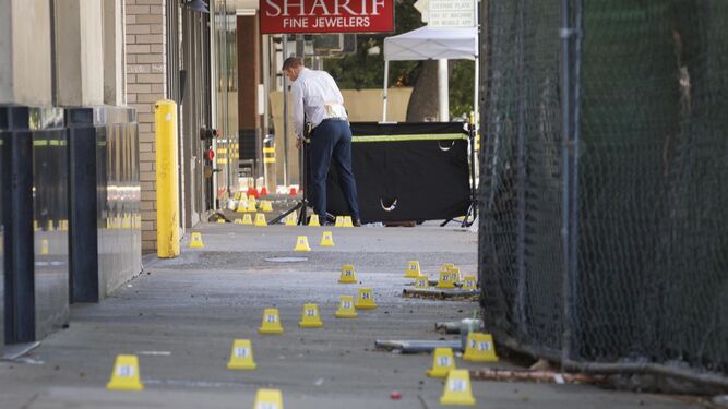 Fotografía de un tiroteo en Sacramento, California.