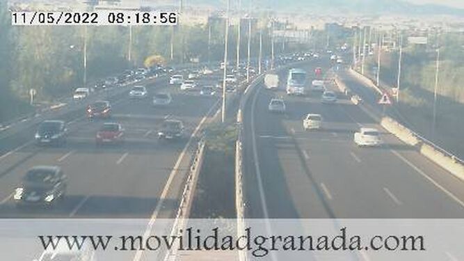 El tráfico en Granada en la mañana del miércoles 11 de mayo