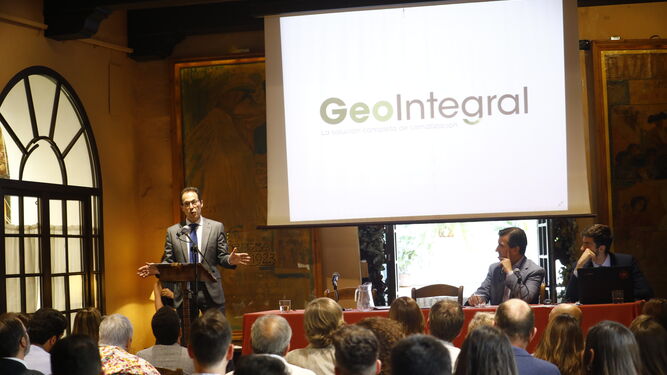 El CEO de GeoIntegral, Lorenzo Martínez, en la celebración del 10 aniversario de la empresa.