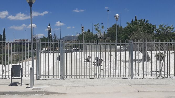 Imagen del nuevo acceso norte a las cocheras del Metro de Granada