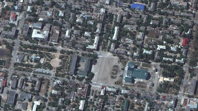 Imagen de satélite de Severodonetsk en una fotografía del pasado lunes.