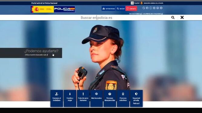 Portal web de la Policía Nacional