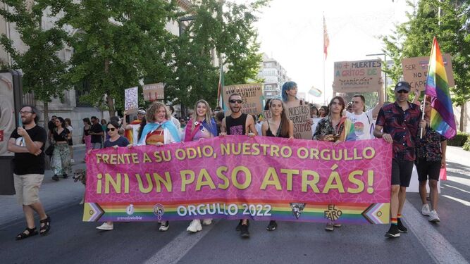 Manifestación, acto, cambio de rumbo y un ataque homófobo en el día del Orgullo LGBTI en Granada