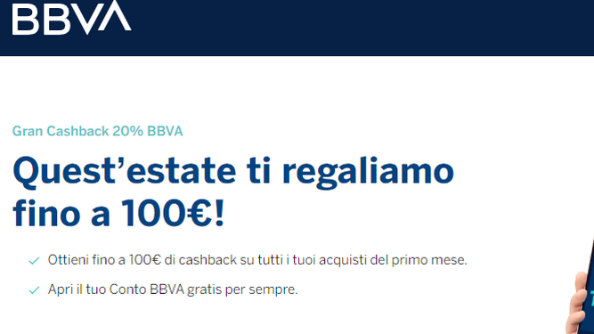 Página web del BBVA en Italia.