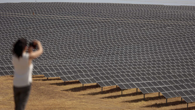 Imagen de archivo de una megaplanta fotovoltaica