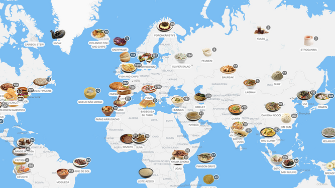Conoce cuáles son los alimentos y comidas más característicos de Granada gracias a este mapa
