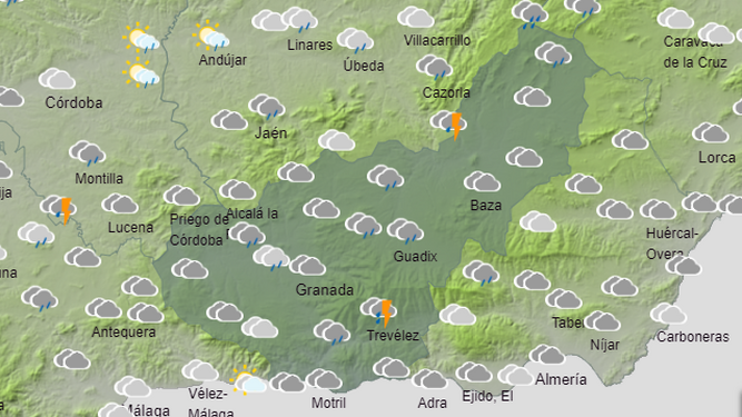 Tiempo en Granada | Bajan las temperaturas y continúa la lluvia