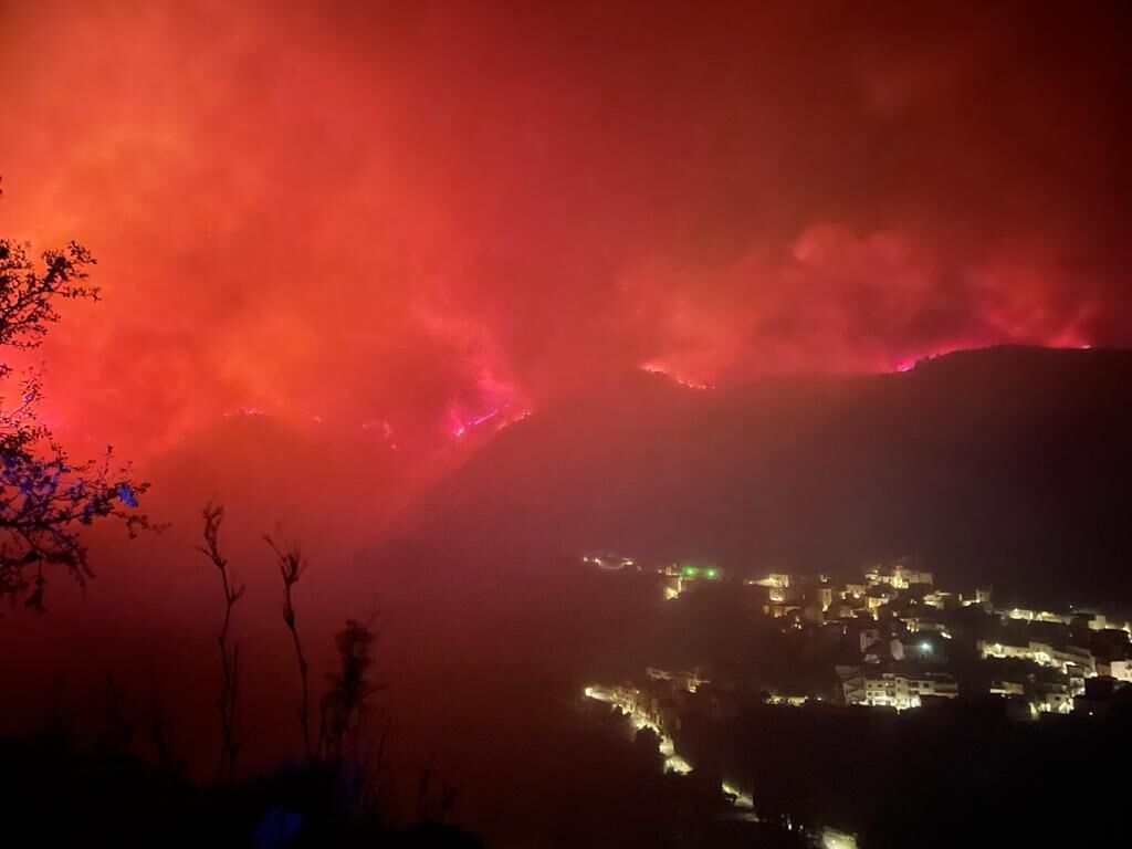 Las im&aacute;genes del incendio de Granada que causa terror en la provincia