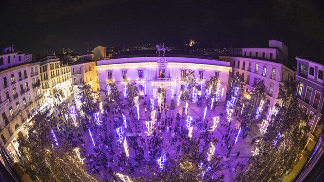 Iluminación del año pasado en la Plaza del Carmen.