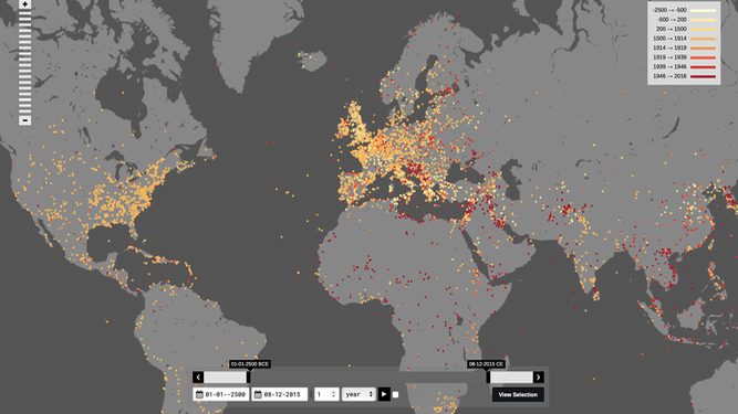 Mediante un mapa interactivo se puede conocer las batallas bélicas del mundo