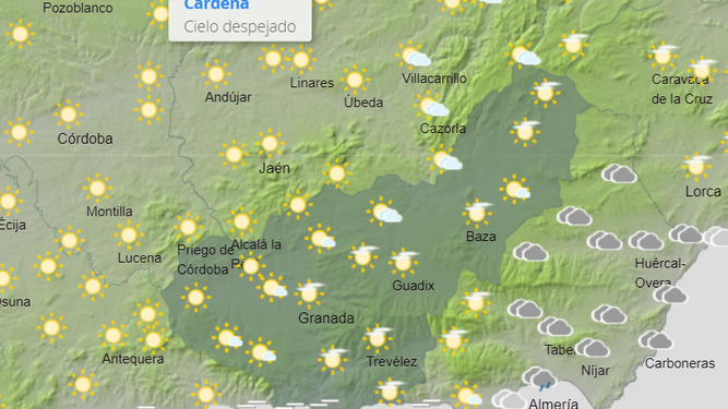 Tiempo  en Granada | Tormentas y depósitos de barro, este martes, en la provincia