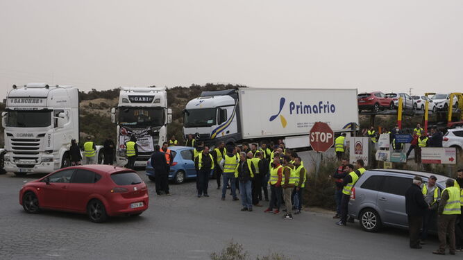 Huelga de transportistas el pasado mes de marzo