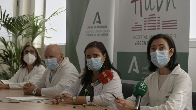 Imagen de la rueda de prensa de la Sociedad Española de Nefrología en el Hospital Virgen de las Nieves de Granada