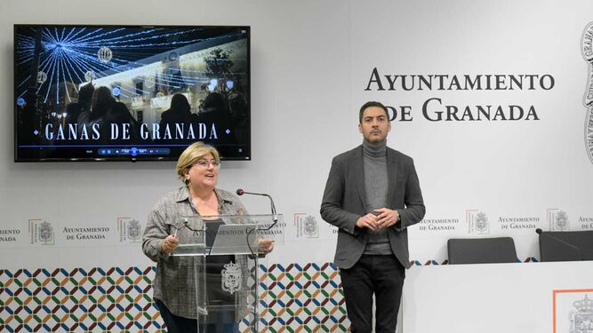 Ana Muñoz y Eduardo Castillo, en la presentación de la campaña navideña.