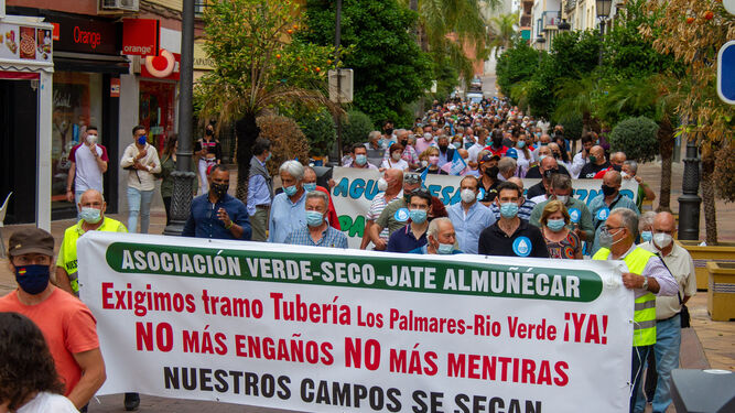 Los regantes de Almuñécar volverán a echarse a la calle en un paro de seis horas para reclamar soluciones a la falta de agua